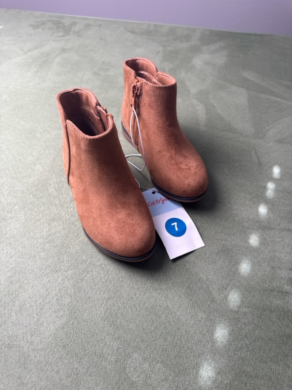 Toddler 7 Classic Brown Suede Ankle Boots cat and jack